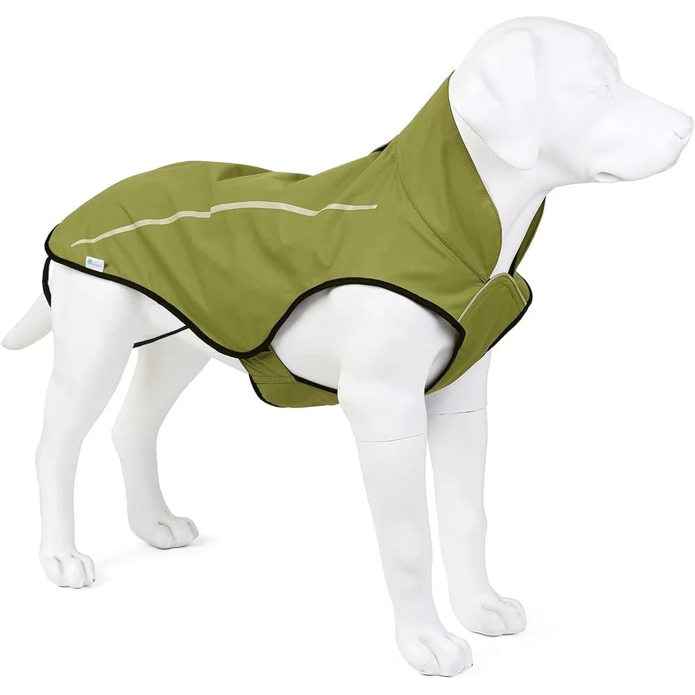 Reflective Waterproof Dog Raincoat – Adjustable Lightweight Pet Jacket with Leash Hole for Small, Medium & Large Breeds