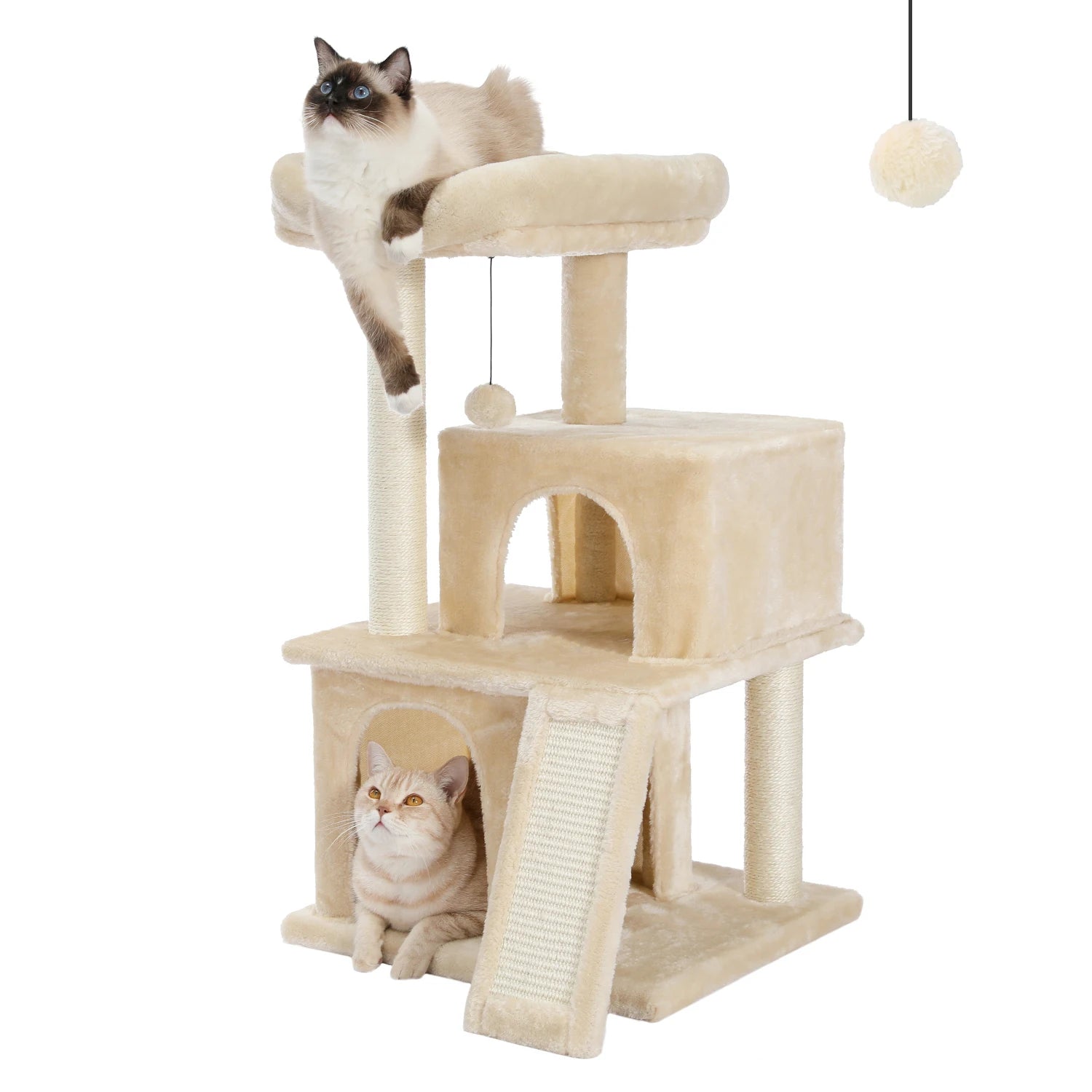 Luxury Cat Tree – Multi-Level Tower with Condos, Hammock & Scratching Posts