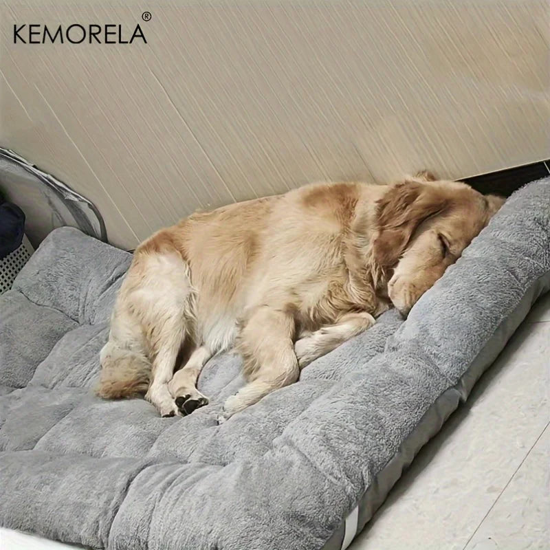 KEMORELA Extra Large Plush Dog Bed – Thickened Super Soft Sofa Mat for Small, Medium & Large Dogs