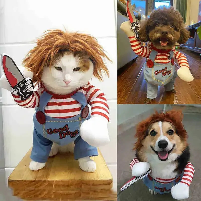 Halloween Dagger Costume – Funny Knife-Holding Outfit for Dogs & Cats