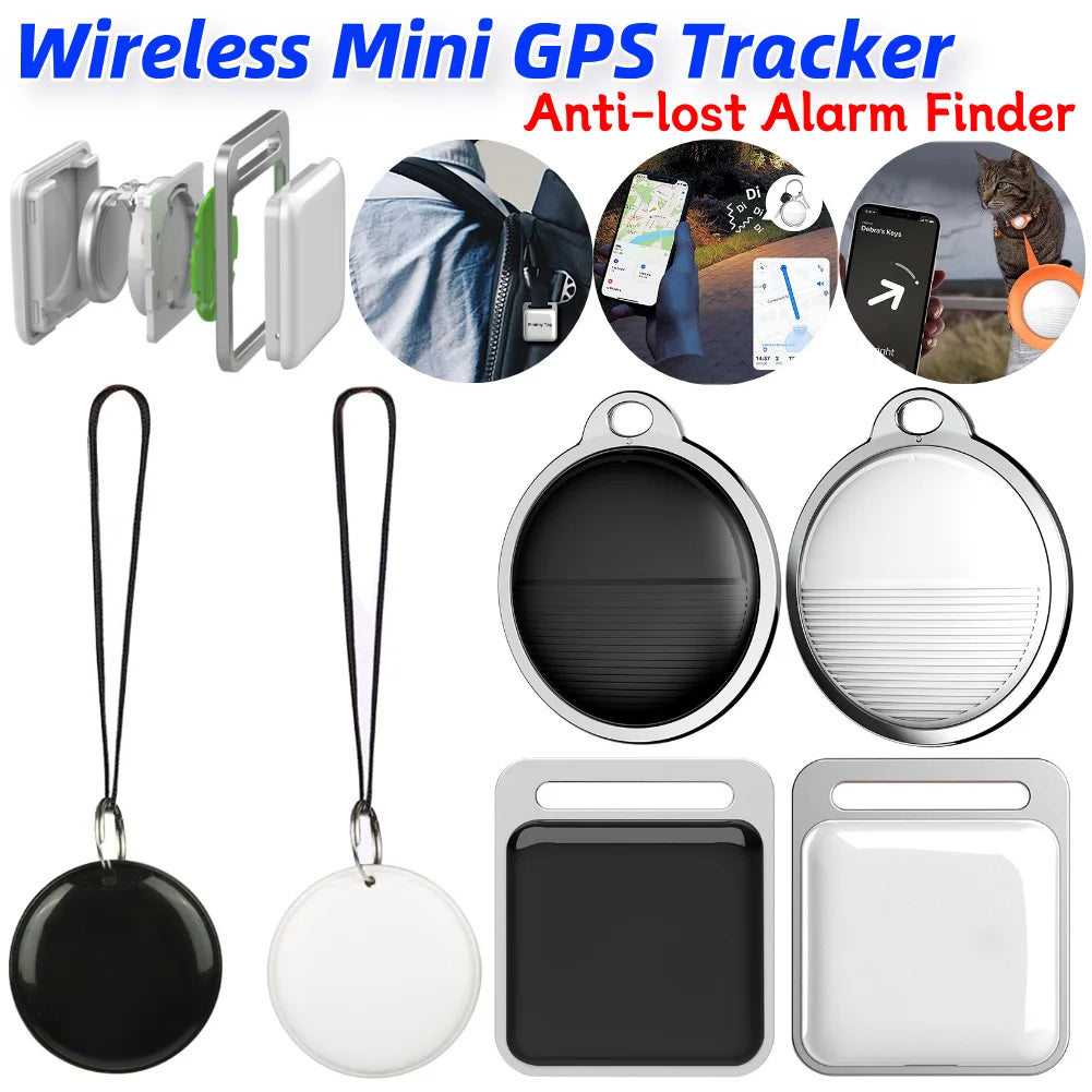 Wireless Mini GPS Tracker – Bluetooth-Compatible Smart Tag for Keys, Wallets, Bags & More | Anti-Lost Alarm with App for iPhone/Android