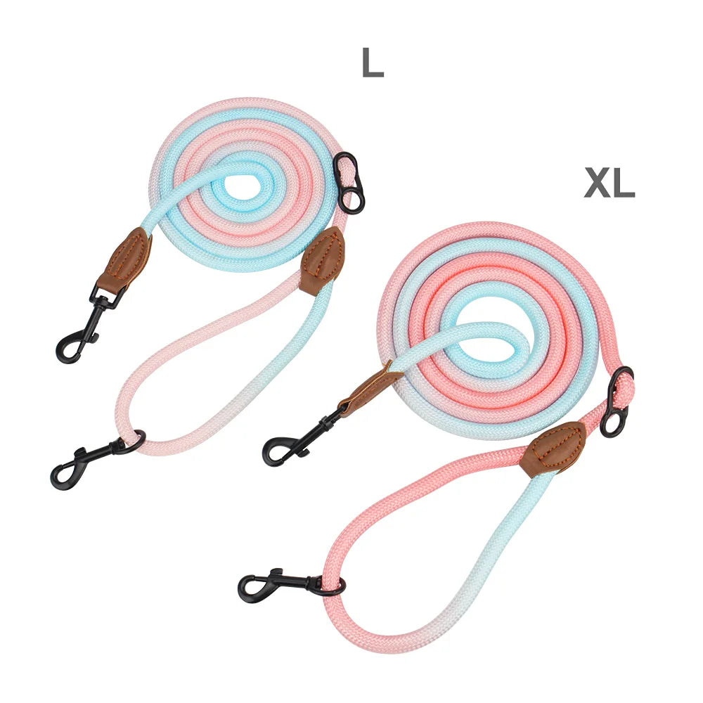 Double Head Crossbody Dog Leash – Training & Walking Rope Lead for Dogs & Cats