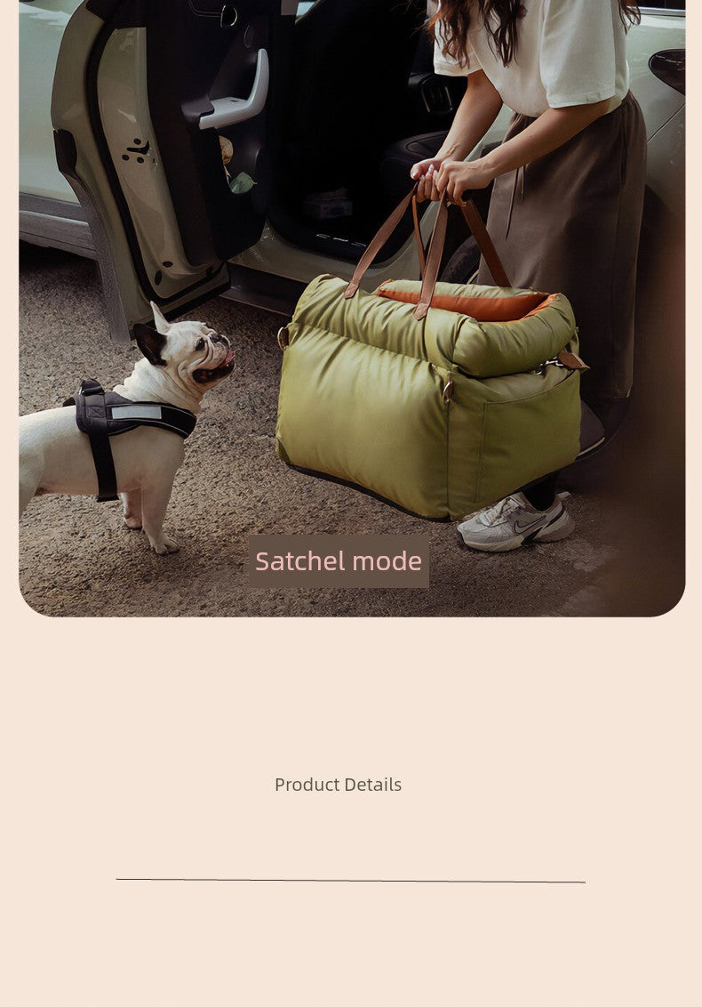 Kyjen Pet Car Seat – Portable Dog & Cat Travel House with Cushion for Car Safety & Comfort