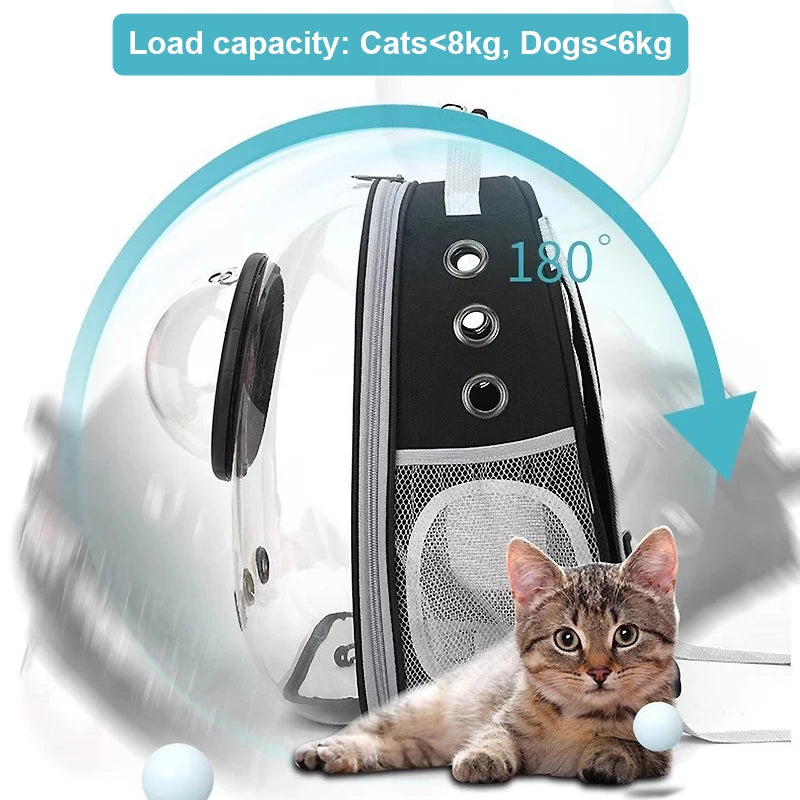 Pet Capsule Backpack – Transparent Cat & Dog Carrier Bag