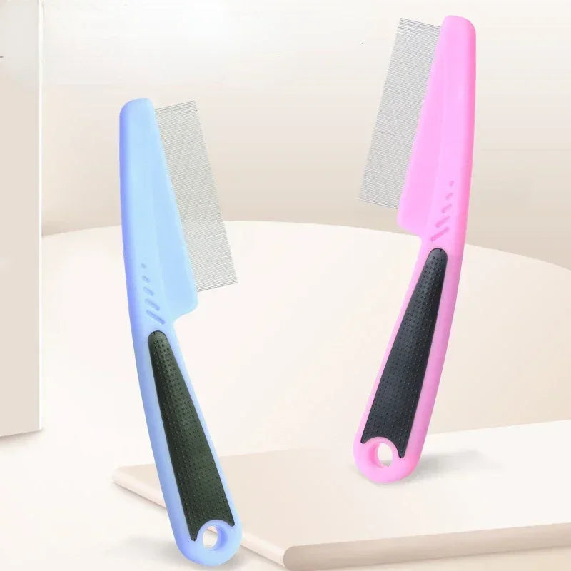 Stainless Steel Flea Comb – Close-Tooth Grooming Tool for Cats & Dogs