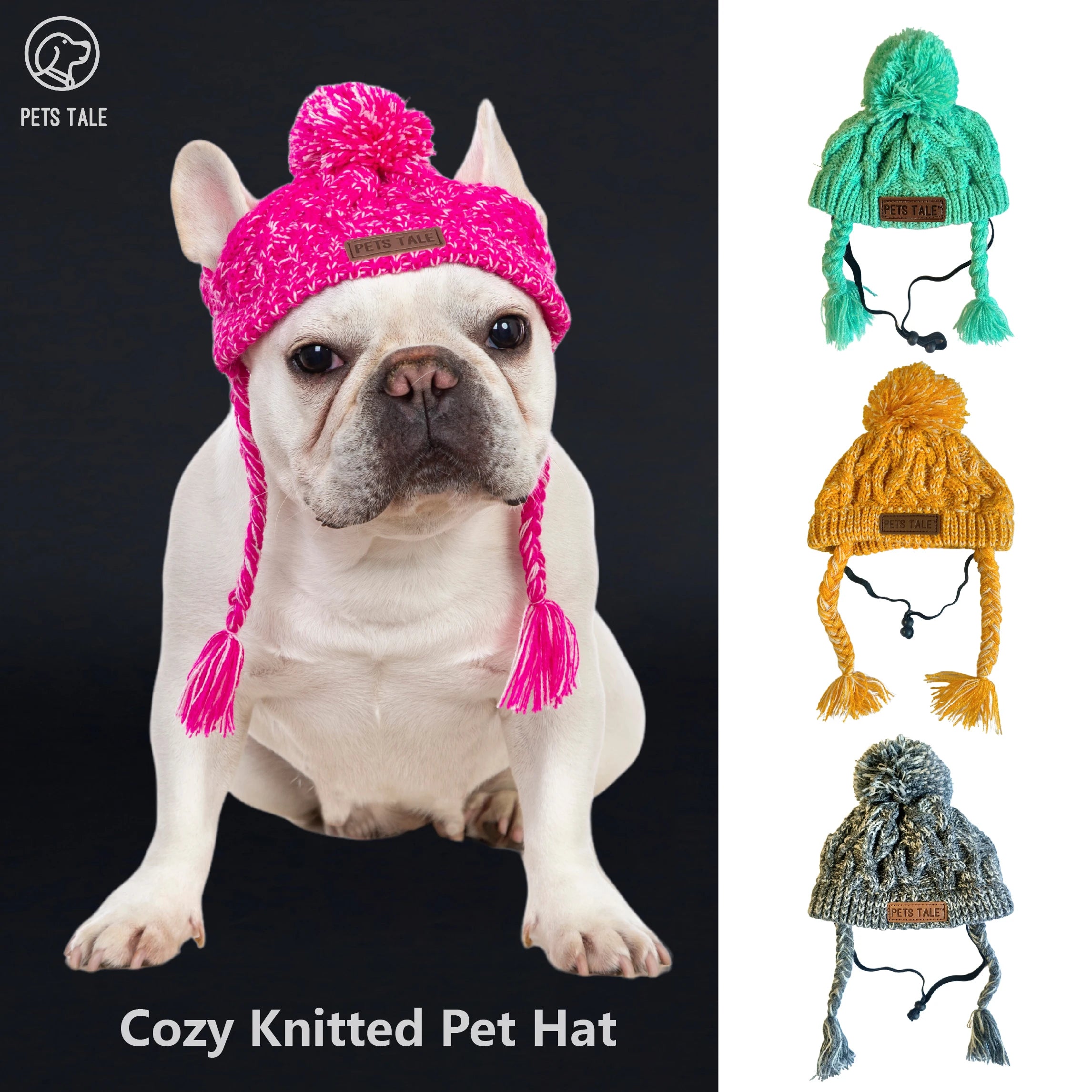 Winter Knitted Dog Hat – Warm, Windproof Pet Headwear