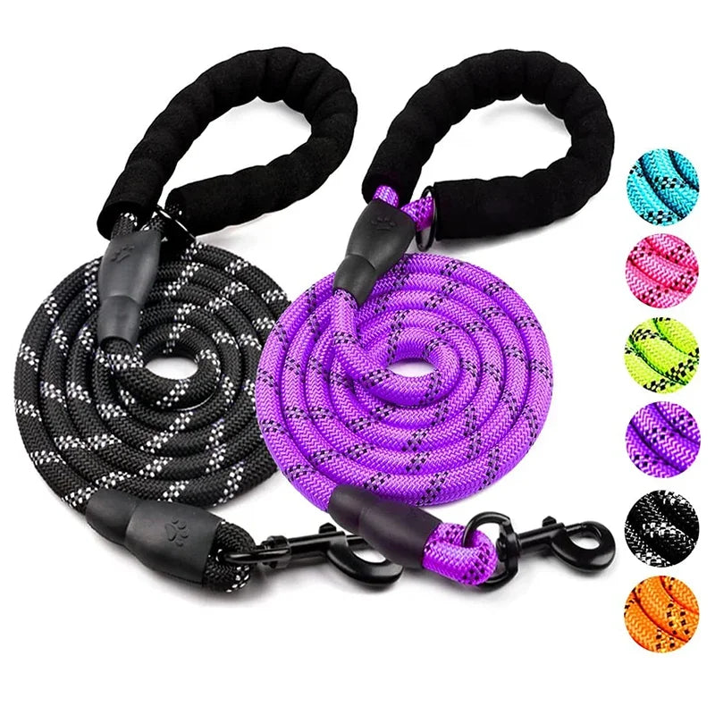 Strong Reflective Dog Leash – Heavy-Duty Pet Leash for Small, Medium & Large Dogs