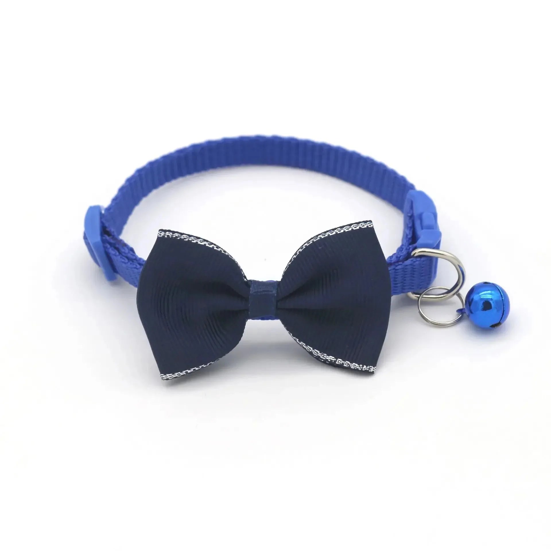 Cute Cat Collar with Bow & Bell – Adjustable Pet Collar Set (1–8 PCS, Multicolor)