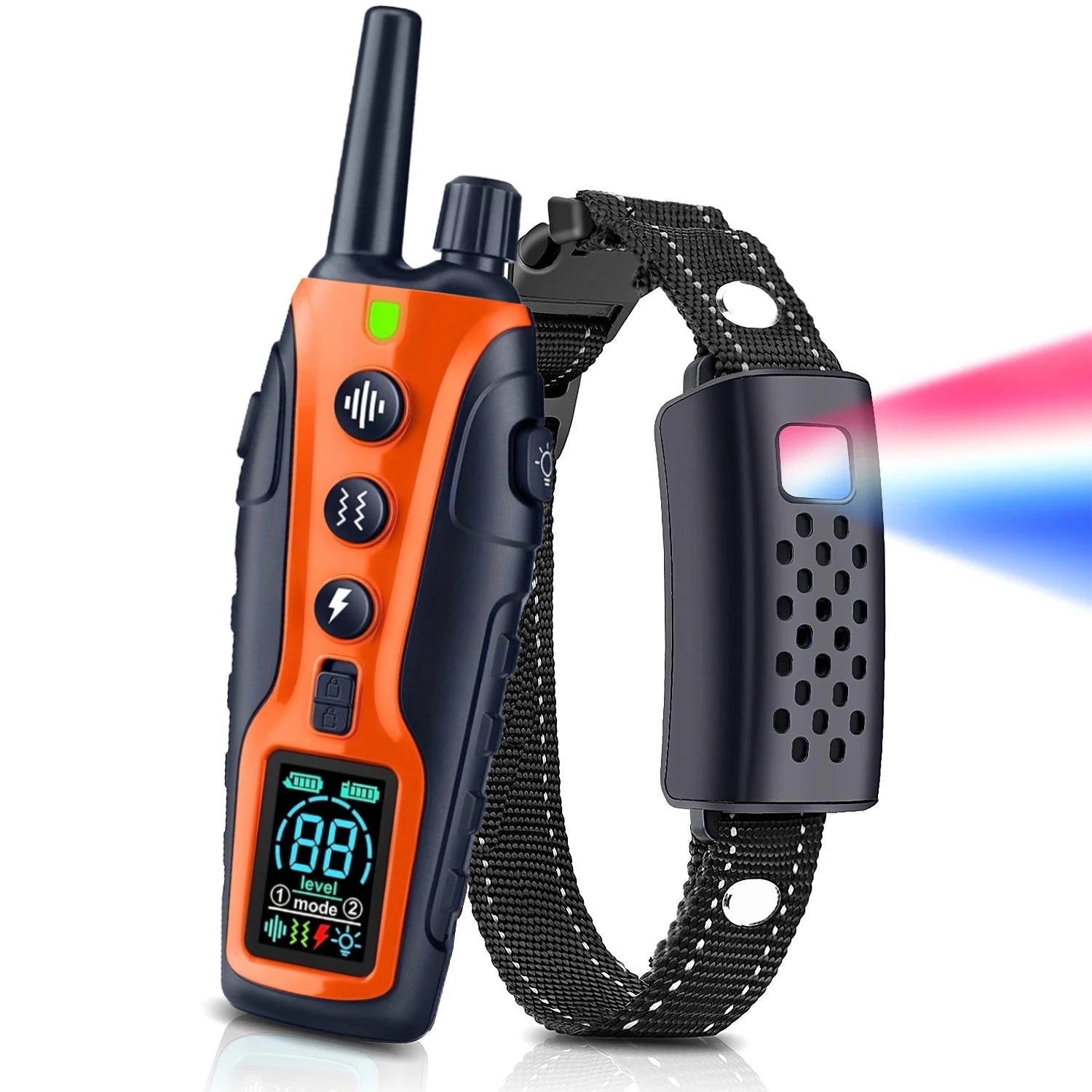 3280FT Dog Training Collar – Long Range Rechargeable Shock Collar with Beep, Vibration, Shock & Flashlight
