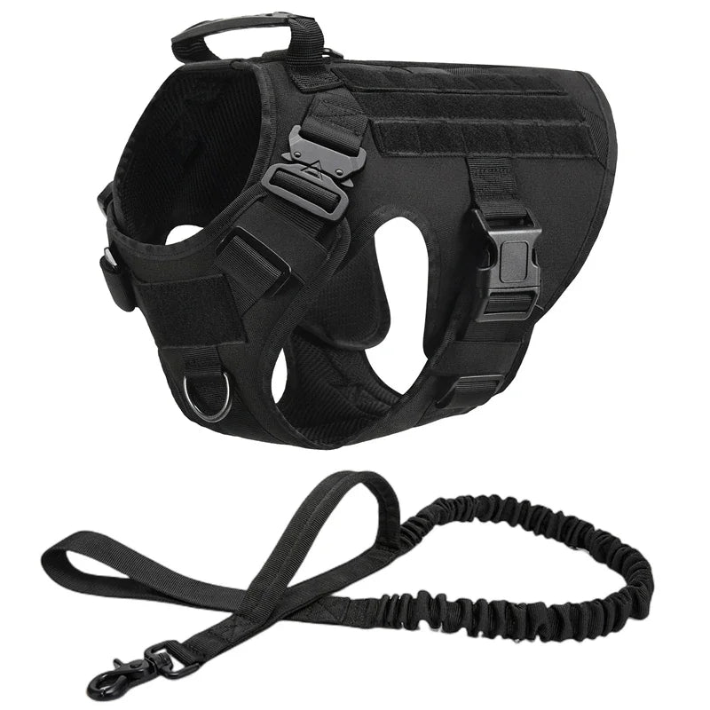 Tactical Dog Harness & Leash Set – Military-Grade Training Vest for All Breeds (German Shepherd, Golden Retriever & More)