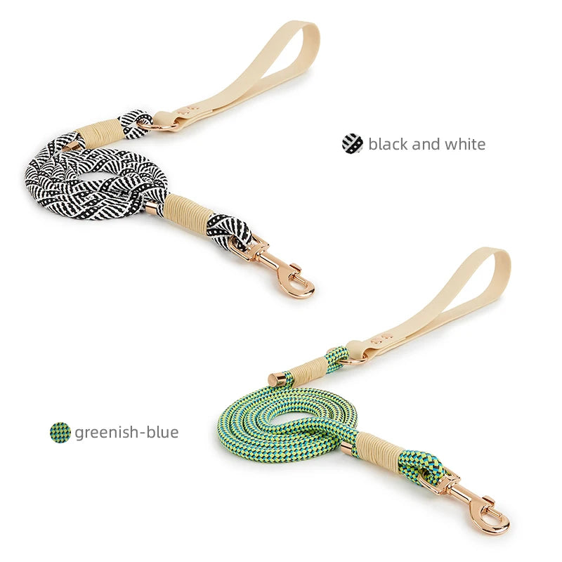 Nylon Rope Dog Leash – Durable PVC Lead for Dogs & Cats (2024 Style)