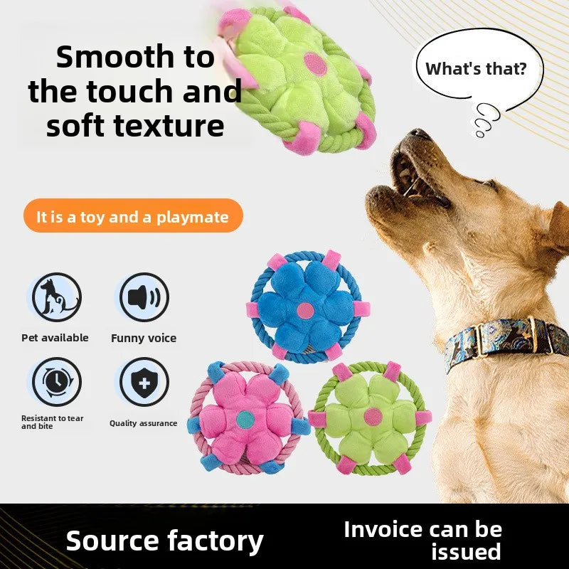 Cotton Rope Frisbee Dog Toy – Interactive Throwing & Chew Toy for Training, Teething & Dental Cleaning