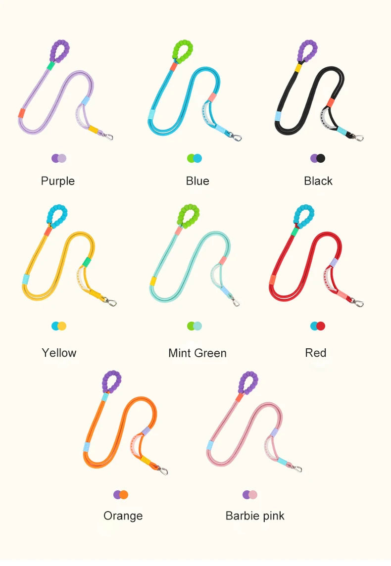 Cotton Candy P-Chain Dog Leash – Anti-Slip, Wear-Resistant Traction Rope