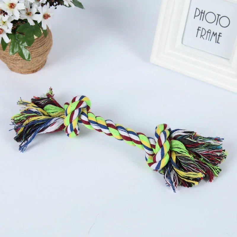 Dog Rope Chew Toy – Bite-Resistant Cotton Knot for Small Dogs & Puppies, Teeth Cleaning & Stress Relief