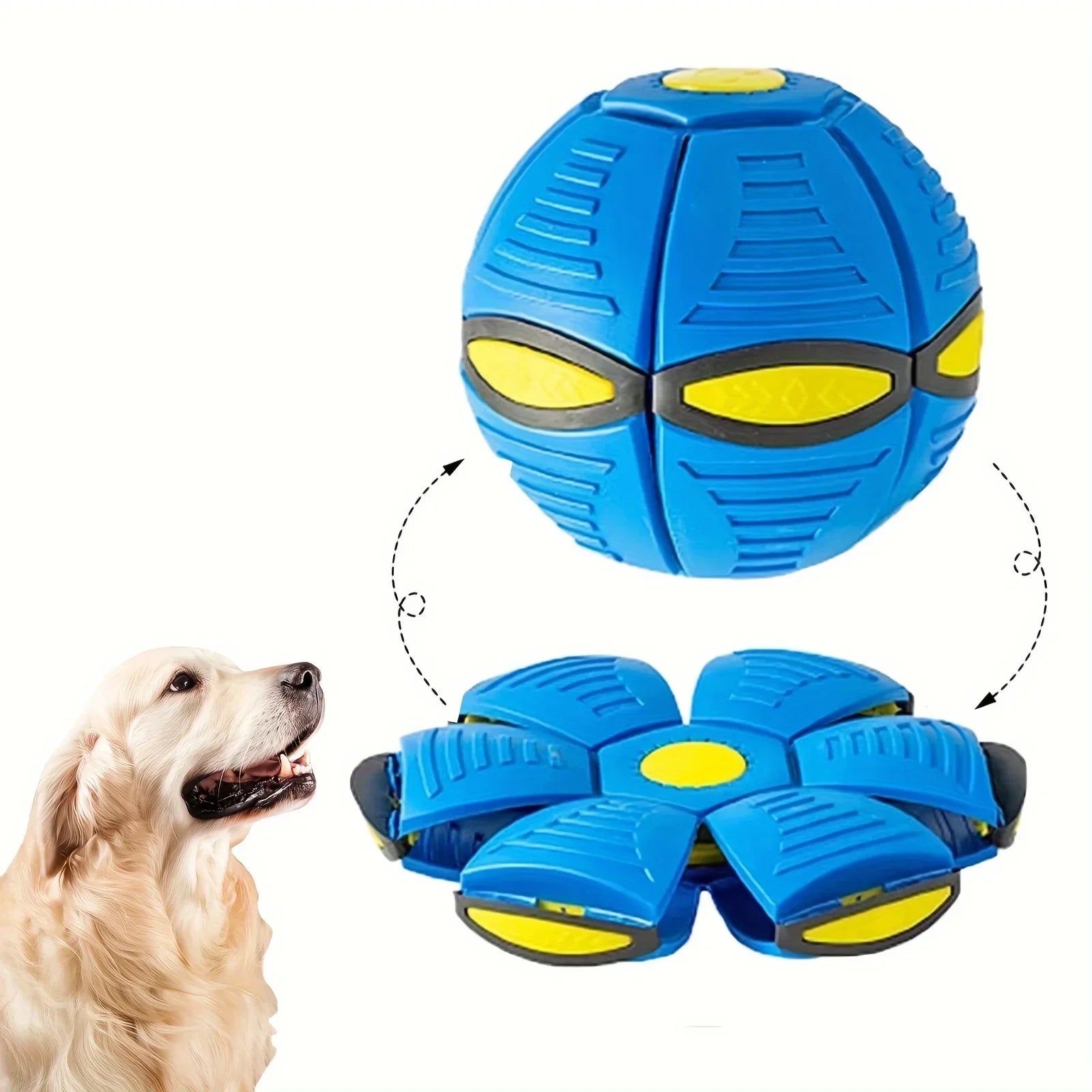 Flying Saucer Bouncing Ball – Durable & Elastic Dog Toy for Outdoor Play and Exercise
