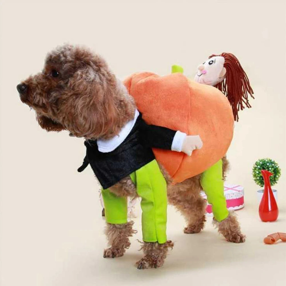Pumpkin Cosplay Costume – Funny Halloween & Christmas Outfit for Dogs & Cats