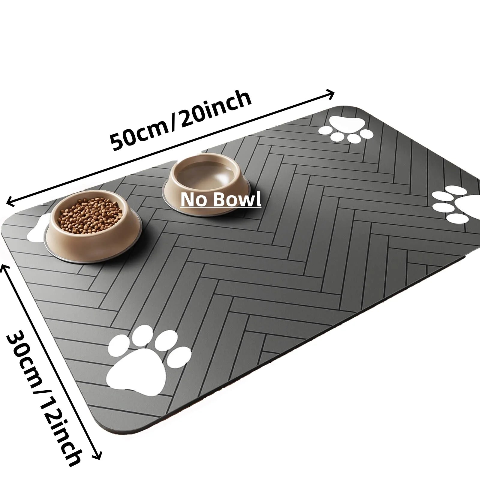 Pet Feeding Mat – Absorbent Placemat with Waterproof Rubber Backing for Dogs & Cats