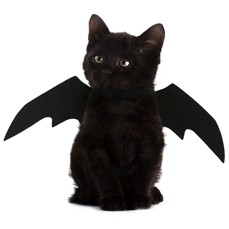 Halloween Bat Wings Costume – Funny Pet Harness Outfit for Dogs & Cats