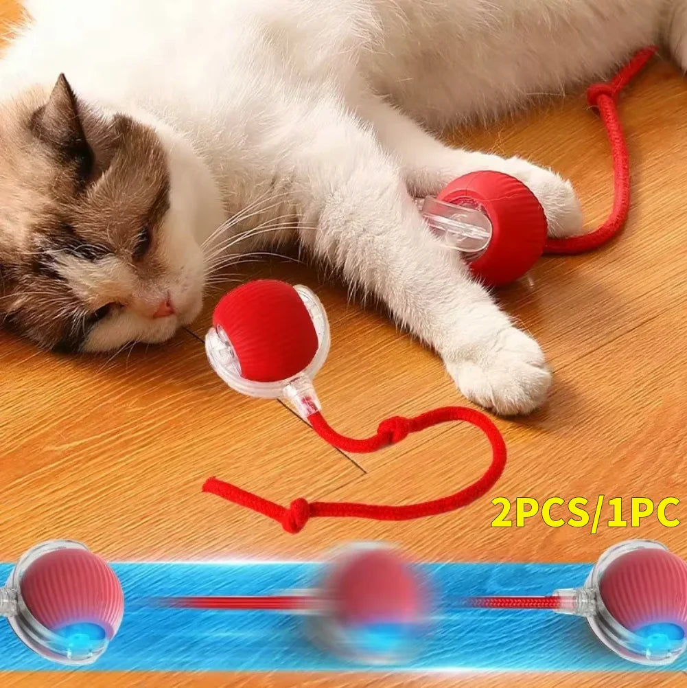 2PC/1PC Cat Interactive Ball Toys – Automatic Rolling, Self-Rotating, Rechargeable Balls for Indoor Cats & Kittens