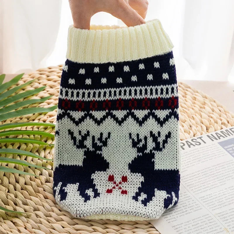 Christmas Knit Pet Sweater – Warm Winter Sweater for Small & Medium Dogs and Cats