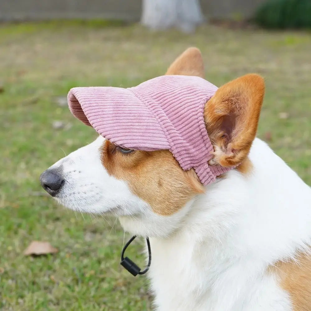 Adjustable Dog Baseball Cap – Breathable Sun Hat with Ear Holes for Outdoor Sports & Hiking