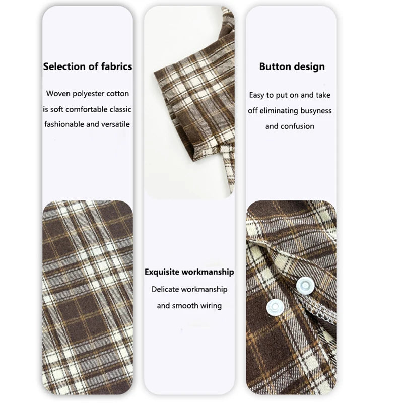 British Plaid Summer Dog Shirt – Lightweight Vest for Small Dogs