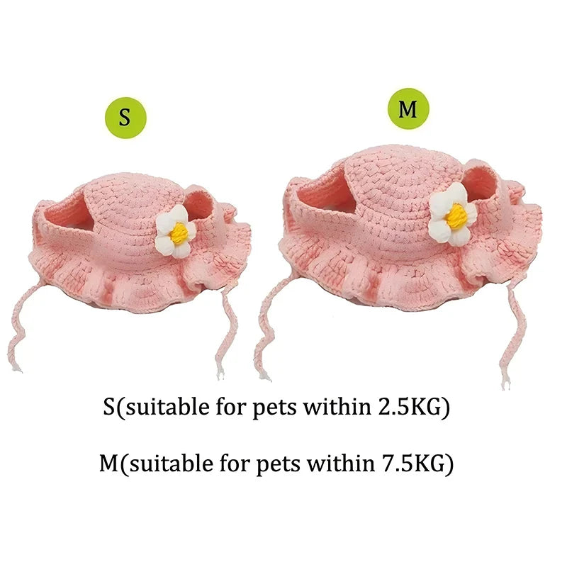 Handmade Knitted Pet Hat – Cute Party Cap for Cats, Kittens & Small Dogs