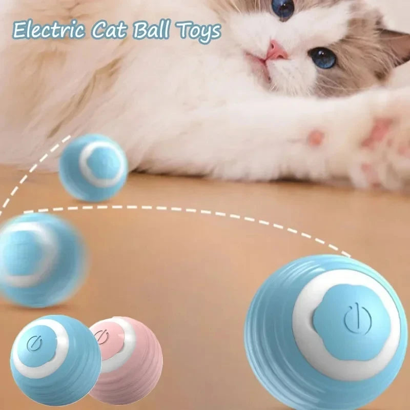 Smart Interactive Cat Toy Ball – USB Rechargeable Rolling Teaser