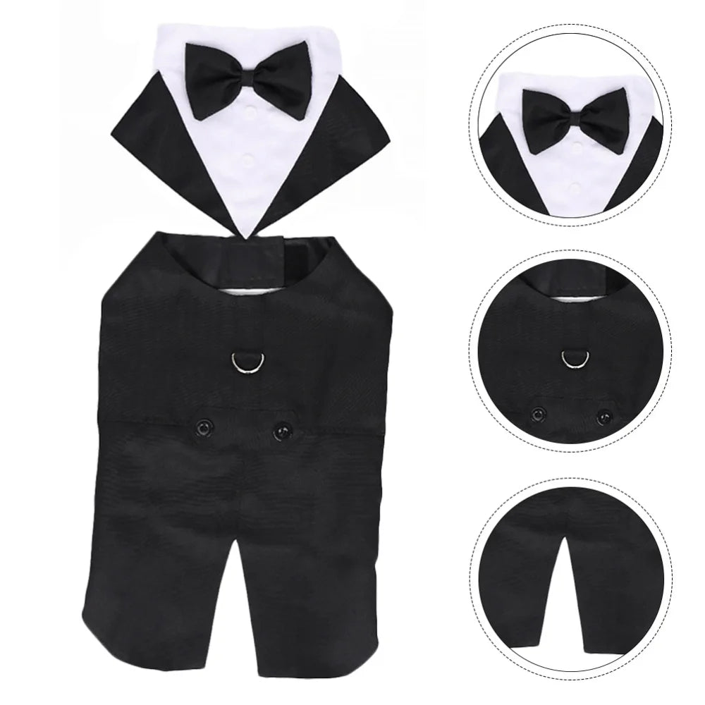 Pet Tuxedo Suit – Formal Wedding & Party Outfit for Dogs & Cats
