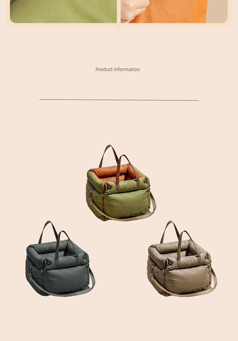 Kyjen Pet Car Seat – Portable Dog & Cat Travel House with Cushion for Car Safety & Comfort