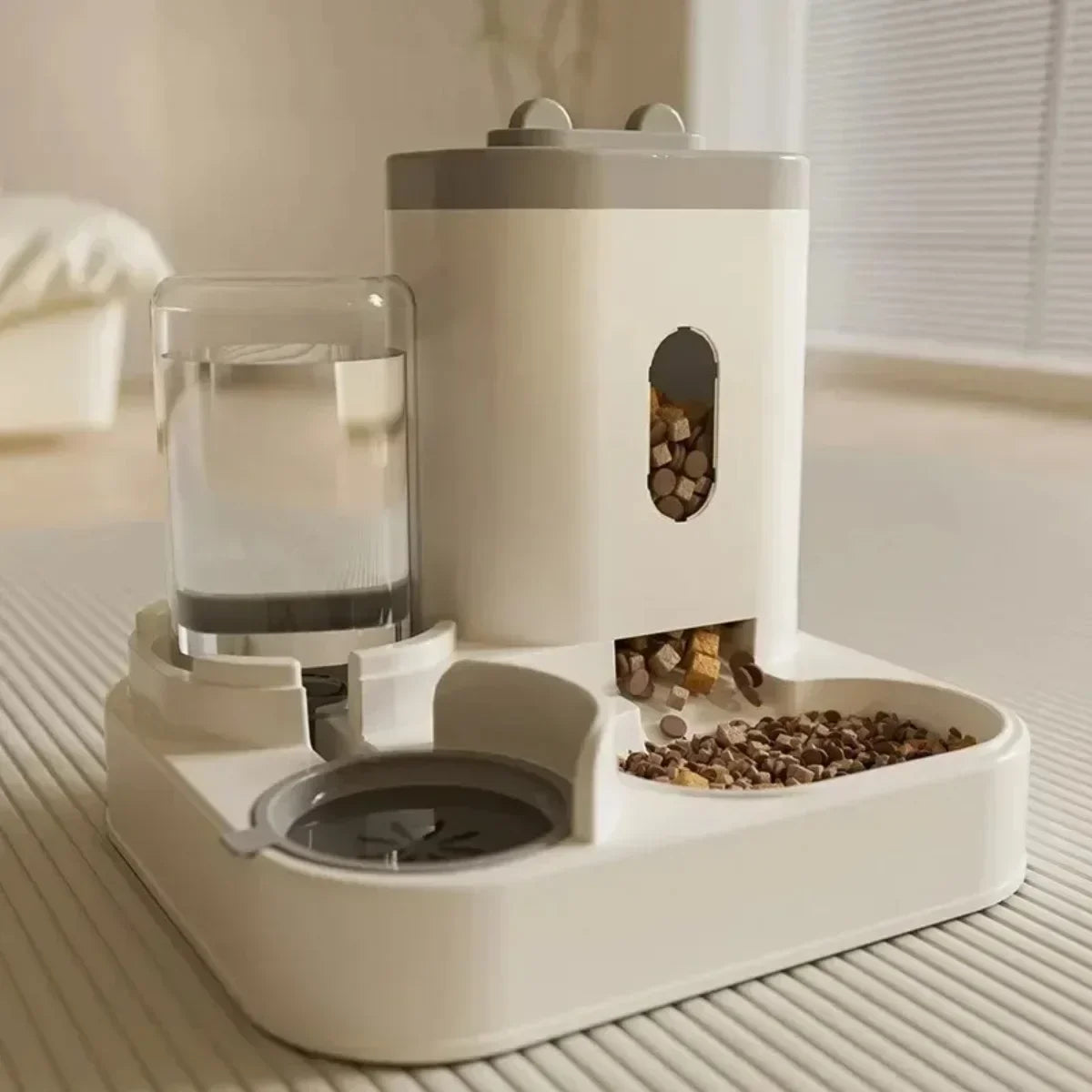 Automatic Pet Feeder & Water Fountain – Large Capacity Food Storage Dispenser for Dogs & Cats