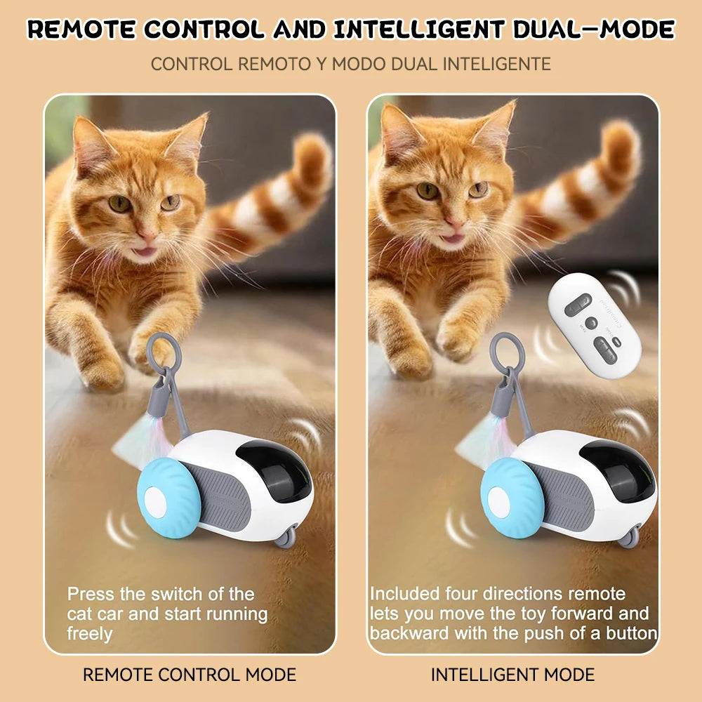 Smart Interactive Cat Toy Car – Automatic Rolling Remote Control Ball Toy