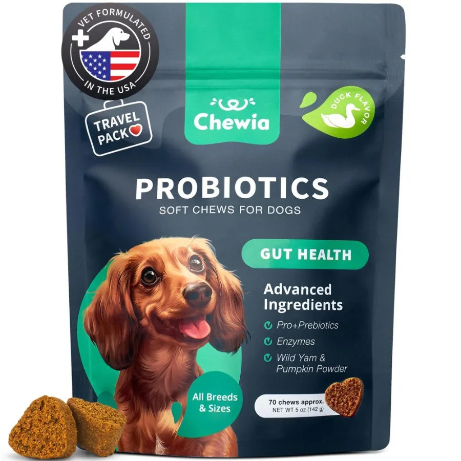 Probiotics for Dogs – Digestive Enzymes & Gut Health Support | Boosts Immunity, Reduces Itchy Skin, Yeast & Allergies | Anti-Coprophagia Formula