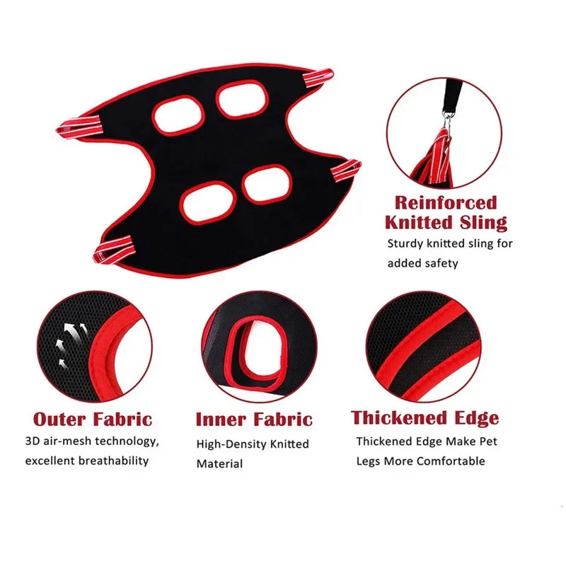 Pet Grooming Hammock for Dogs & Cats – Bath & Nail Cutting Restraint Bag