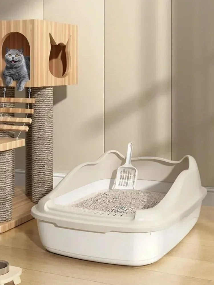 Small Cat Litter Box – Compact Pet Sandbox for Kittens with Anti-Splash Design