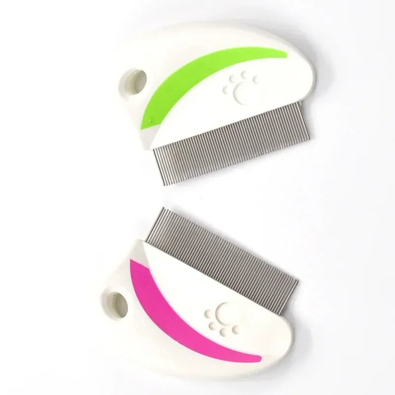1Pc Multipurpose Flea Comb for Cats & Dogs – Portable Anti-Lice Pet Hair Brush with Stainless Steel Teeth