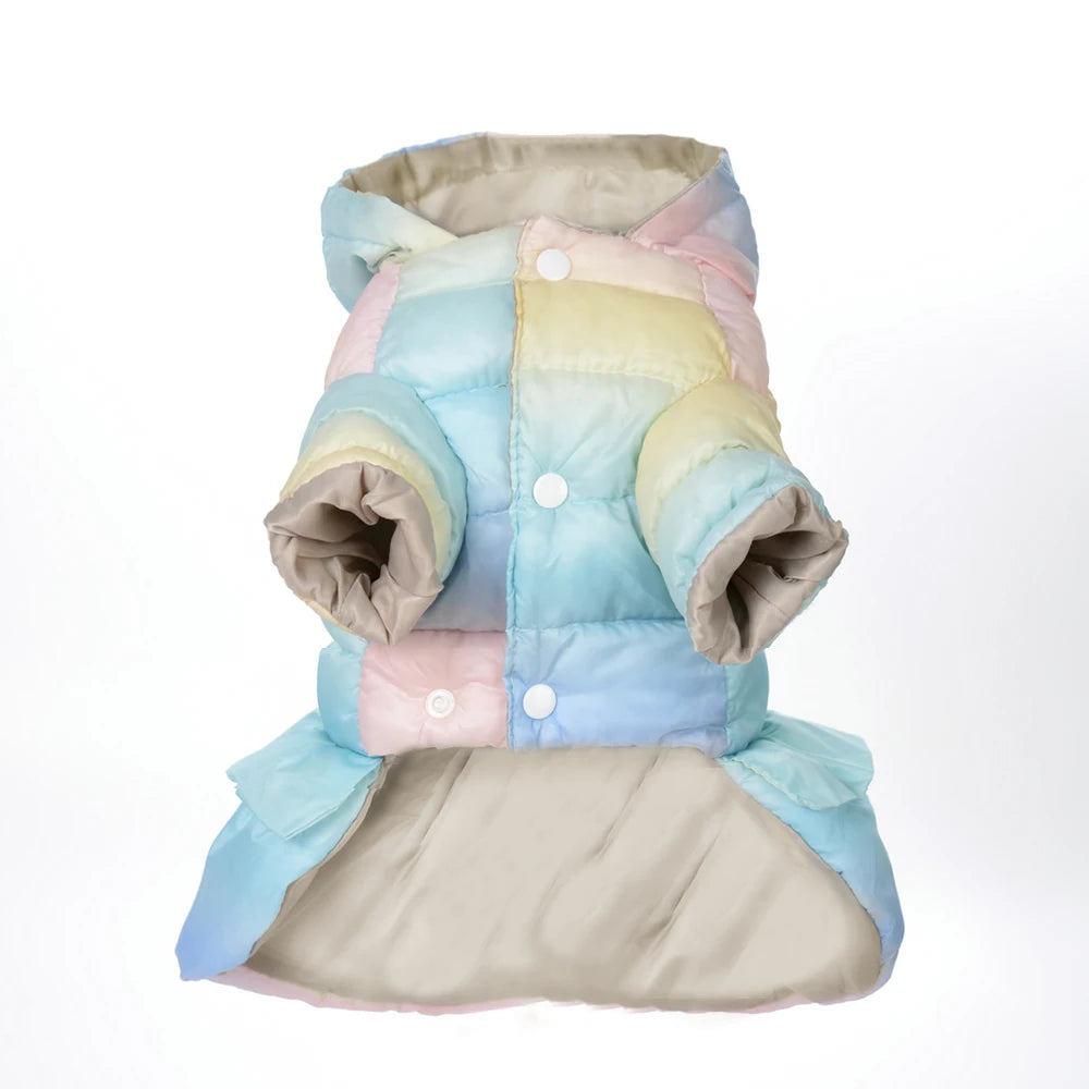 Dog Hooded Winter Jacket – Soft Puppy Coat for Small Dogs & Cats
