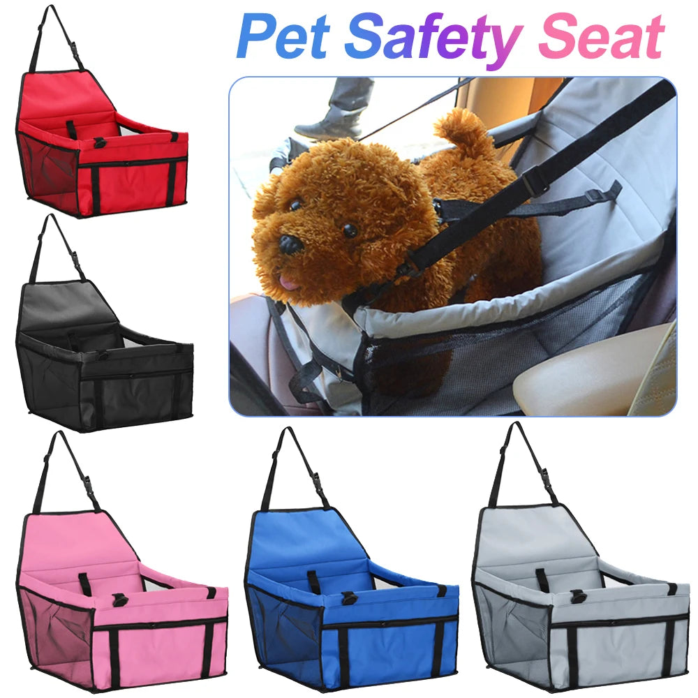 Folding Pet Carrier Pad – Waterproof Dog & Cat Car Seat Bag with Safety Design