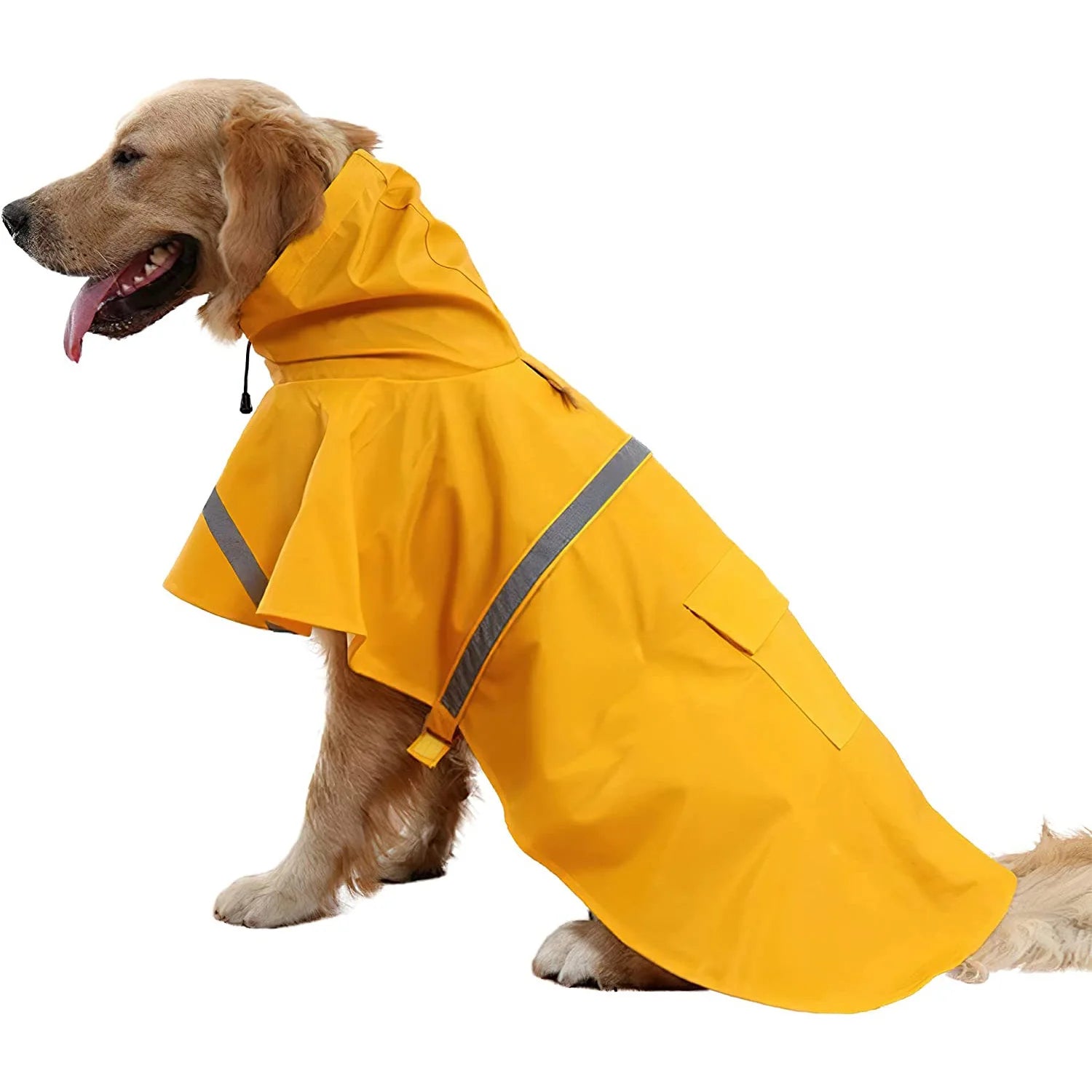 Fashion Pet Raincoat – Hooded Cape-Style Reflective Waterproof Dog Jacket