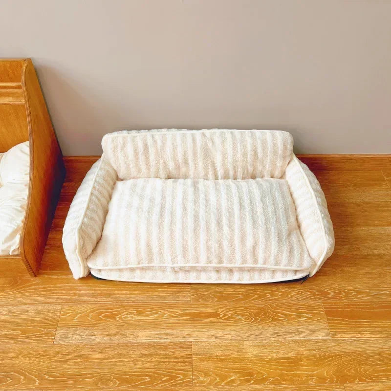 Plush Cat Bed Sofa – Warm Winter Nest for Cats & Small Dogs