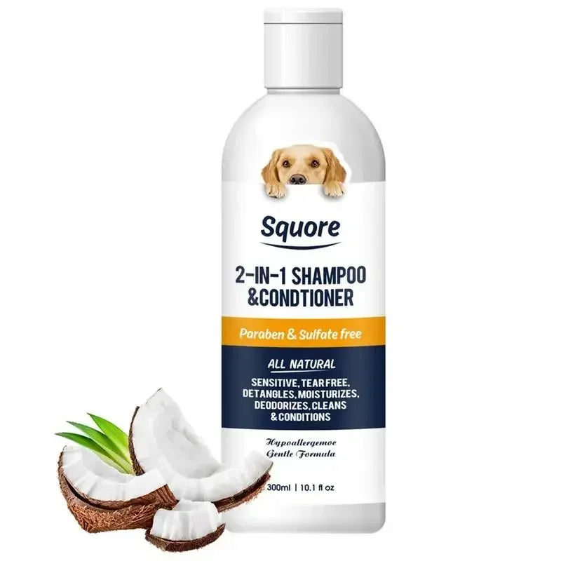Puppy Shampoo & Conditioner 2-in-1 – Natural Moisturizing Dog Shampoo for Sensitive Skin, pH Balanced