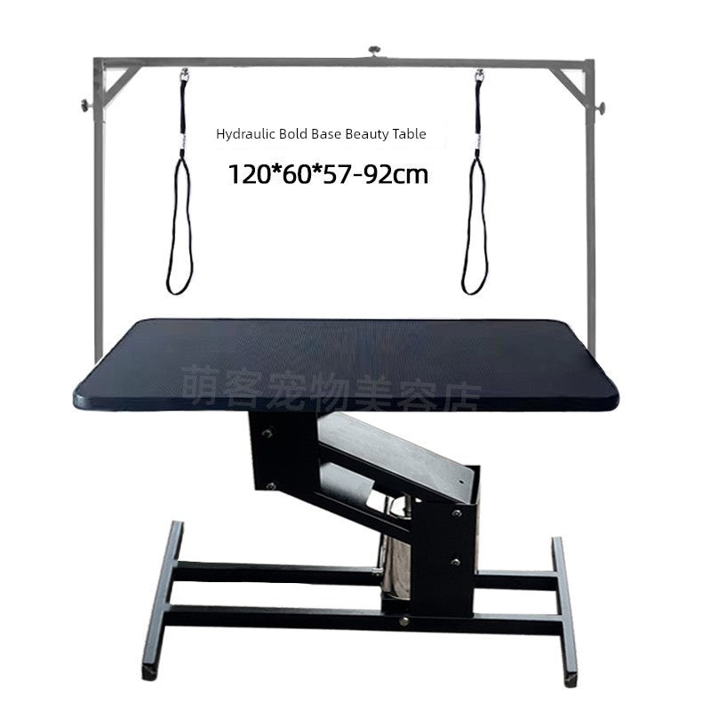 Adjustable Hydraulic Pet Grooming Table – Rotating Round Beauty Table for Small & Medium Dogs & Cats