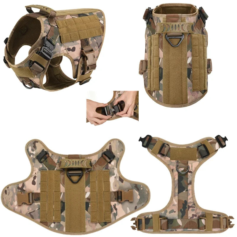 Tactical Dog Harness & Leash Set – Military-Grade Training Vest for All Breeds (German Shepherd, Golden Retriever & More)