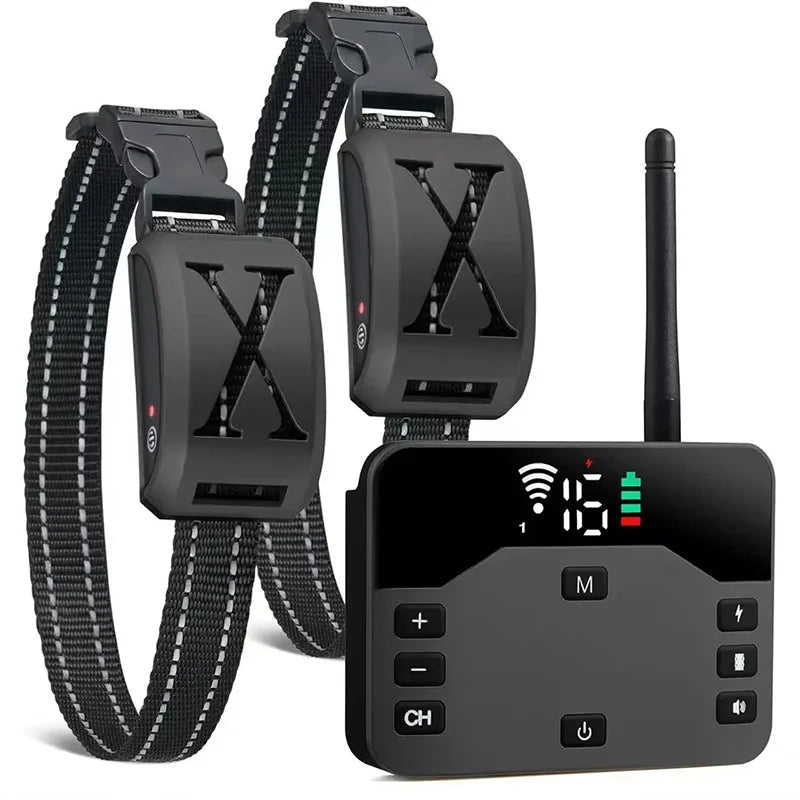 2-in-1 Wireless Dog Fence & Training Collar – Rechargeable Remote with Beep, Vibration & Shock Modes