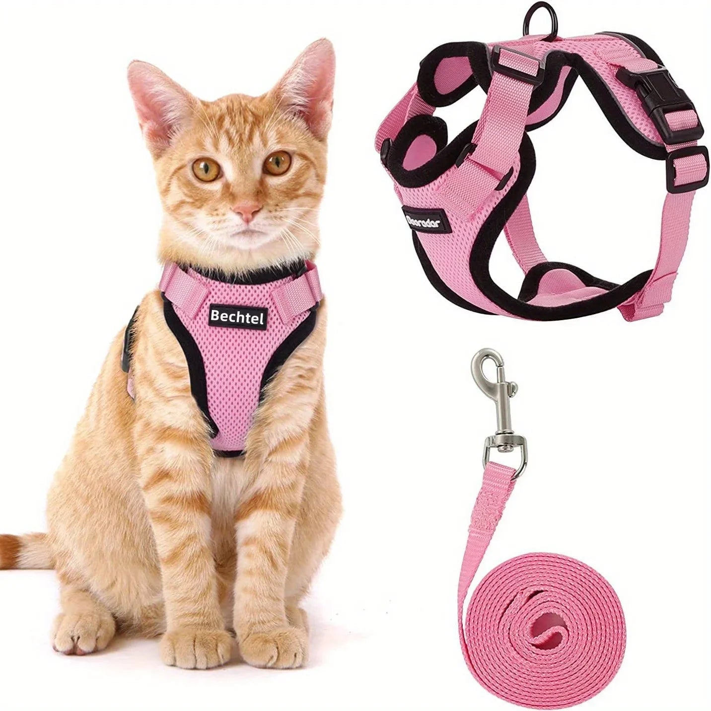 Adjustable Non-Slip Cat Leash and Vest – Pet Chest Harness for Secure Walking