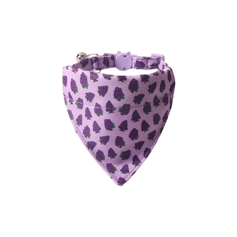 Fruit Tuxedo Bow Tie Pet Collar – Quick-Release Bandana Bowknot for Cats & Small Dogs