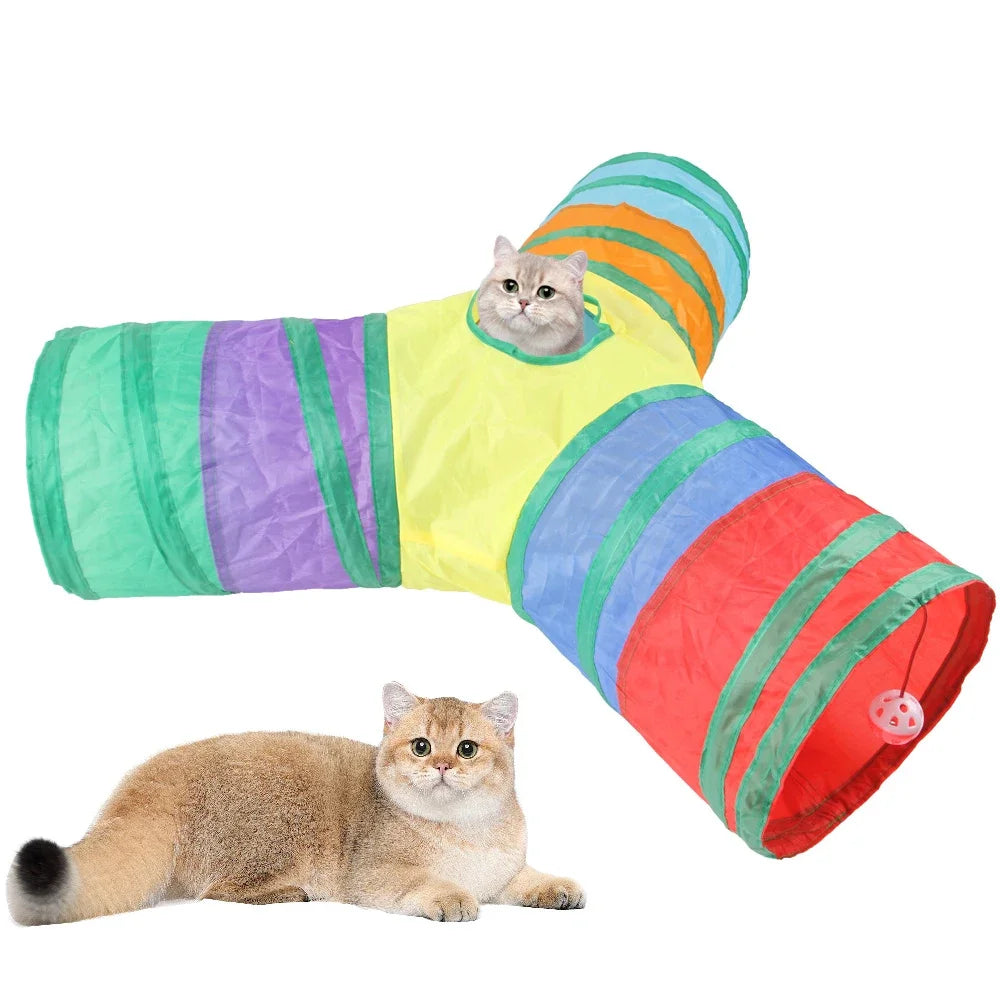 Cat Tunnel Pet Tube – Collapsible Play Toy for Indoor & Outdoor Use, Exercise, Training & Hiding Spot for Cats & Puppies