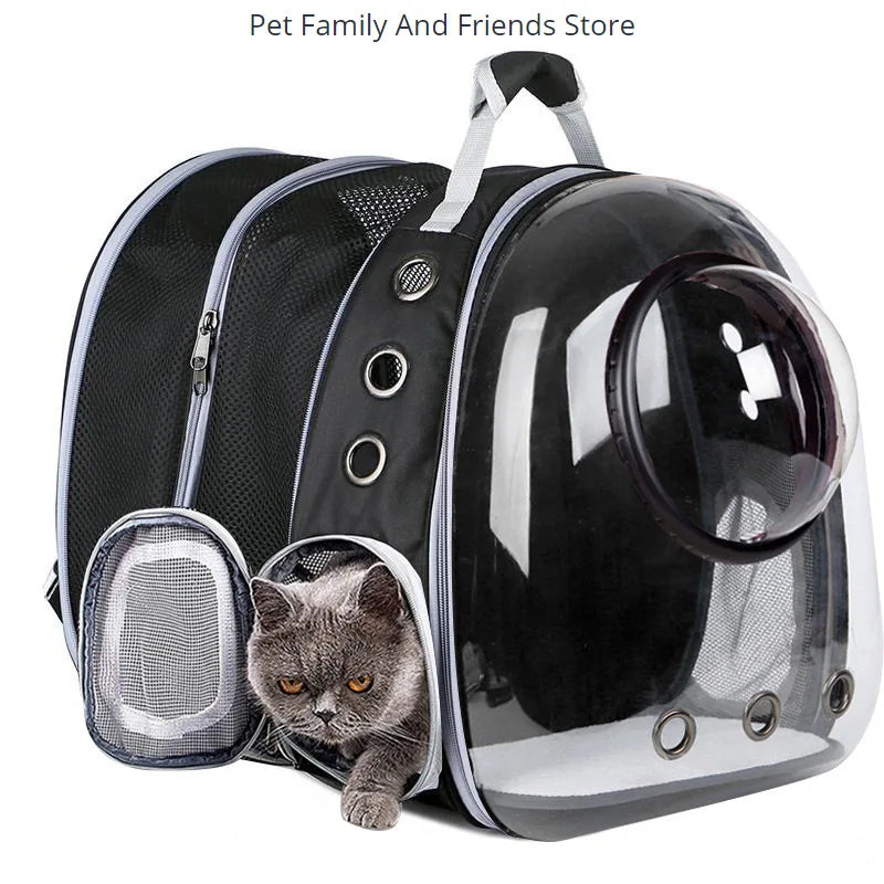 Portable Expandable Pet Backpack – Foldable Large Capacity Cat & Dog Travel Bag