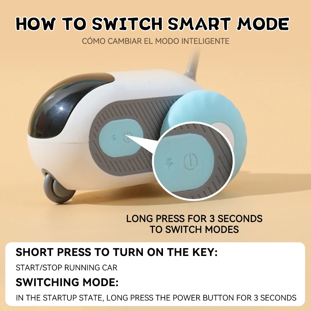 Smart Interactive Cat Toy Car – Automatic Rolling Remote Control Ball Toy