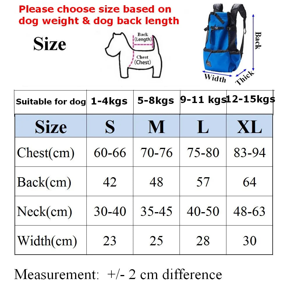 Hiking Pet Dog Carrier Travel Backpack – Breathable Outdoor Pet Bag for Dogs & Cats